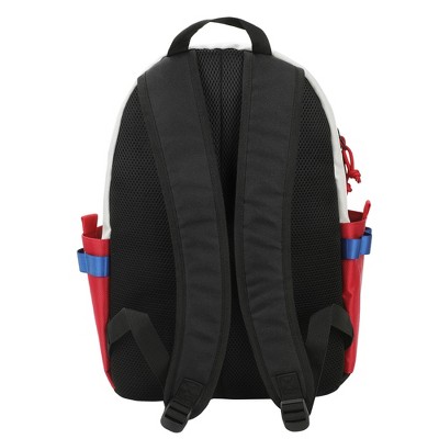 Super Mario Bros Mario Jump Pose 19" White Backpack — фото 6