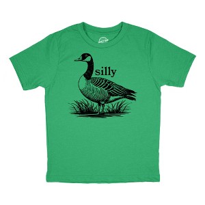 Youth Funny T Shirts Silly Goose Sarcastic Animal Graphic Novelty Tee for Kids - Crazy Dog Youth T Shirt for Animal Lovers - 1 of 4