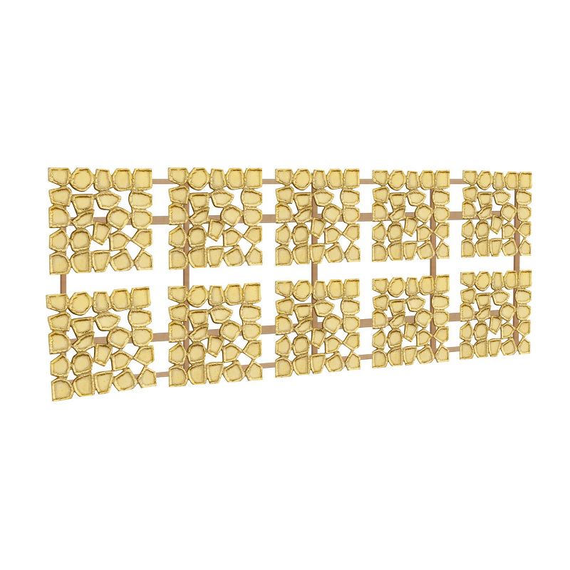 Aluminum Geometric Wall Decor with Hammered Designs Gold - Olivia & May, 5 of 6