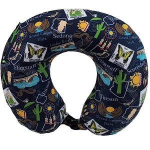 WOLF State Souvenir Printed Spandex Memory Foam Travel Neck Pillow - 1 of 3