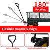 1100 LBS Garden Cart with Wheels, All-Steel Utility Wagon, Multi-Functional Flatbed with Detachable Mesh Sides & Rotating Handle, Ideal for Garden - 3 of 4