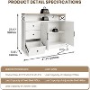 coucheta 47" Buffet Cabinet with Storage and 2 Doors&3 Drawers, Farmhouse Kitchen Buffet Table with Built-In Power Outlet, for Living Room, Dining - 2 of 4