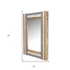 HomeRoots 32" Gray Natural and White Wood Framed Accent Mirror - 3 of 4