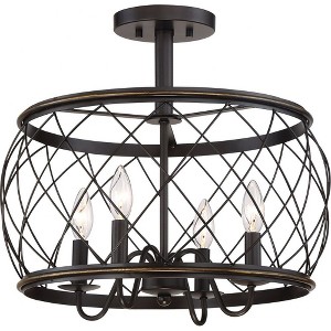 Quoizel Lighting Dury 4 - Light Semi-Flush Mount in  Palladian Bronze - 1 of 4