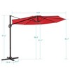 Sonkuki 10 FT Patio Cantilever Umbrella, Outdoor Round Offset Sturdy Umbrellas 360° Rotation - 3 of 4