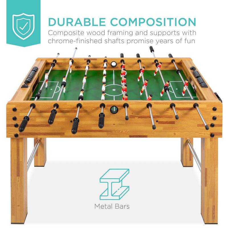Best Choice Products 48in Competition Sized Foosball Table for Home, Game Room w/ 2 Balls, 2 Cup Holders, 4 of 8
