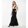 Unique Vintage Women's Wide Leg Rochelle Suspender Pants - 3 of 4