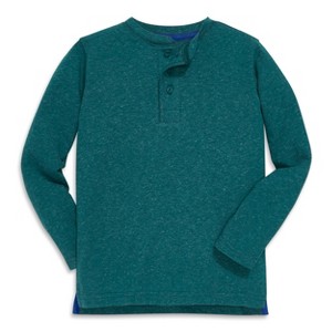 Primary Kids Heathered Long Sleeve Henley Tee - 1 of 1