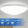 DORESshop 13 in. White Round Dimmable LED Flush Mount Ceiling Light in Daylight White 6000K with ETL Certified - 2 of 4