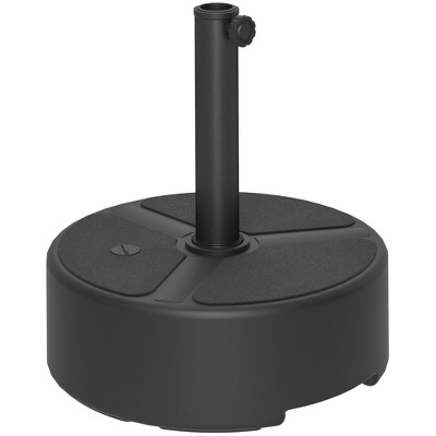 Outsunny Patio Umbrella Base Holder, Outdoor Umbrella Stand Base, Filled Up to 44lbs with Stand or 40lbs with Water for Garden, Poolside
