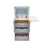 CAVINAS 3 In 1 Vanity Desk Small Vanity with Plip Top Mirror, 3 Drawers, Hidden Stool for Apartment, Bedroom - 4 of 4