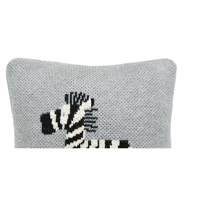 C&F Home 10" x 10" Zebra Knitted Throw Pillow, 2 of 5