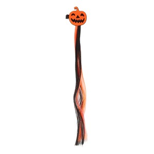 Unique Bargains Halloween Pumpkin Style Hair Clips Black Orange Purple 1pc - 1 of 3