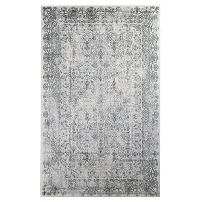 Modern Distressed Oriental Medallion Indoor Area Rug or Runner by Blue Nile Mills
