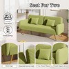 Home Theater Seating Modern Double Sofa With Adjustable Split Backrest 2 Throw Pillows Sofa Couches Upholstery Loveseat Sofa - 3 of 4