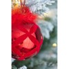 Syemin Decorative Objects Christmas Ball Ornaments Glass Decorative Hanging Ball Christmas Tree Ornaments Set of 6, Red, 3.9"*3.9"*3.9" - 4 of 4