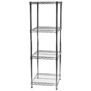 Shelving.com Chrome Wire Shelving with 4 Tier Shelves - - 1 of 3