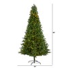 Nearly Natural 8-ft Vermont Fir Artificial Christmas Tree with 450 Clear LED Lights - 2 of 4