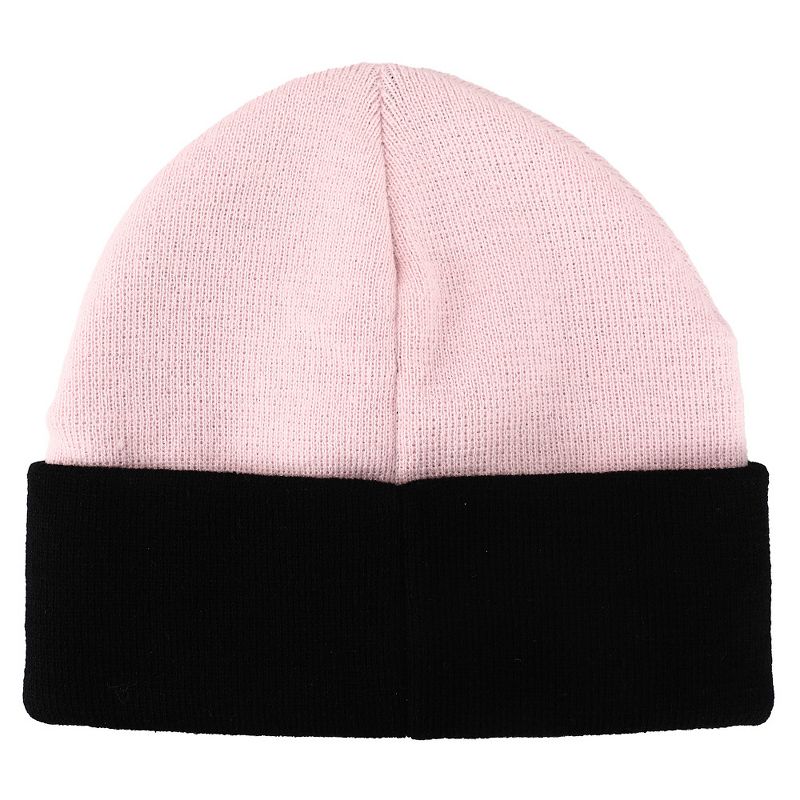 Blackpink Embroidered Logo Pink and Black Cuffed Knitted Beanie hat, 2 of 3