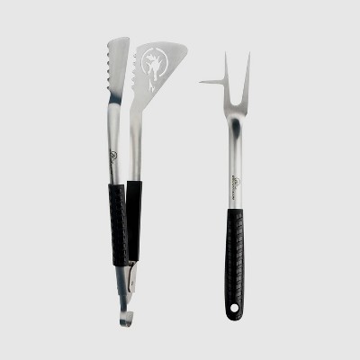2pc Dragon Claw Grill Tool Set Silver - BBQ Dragon