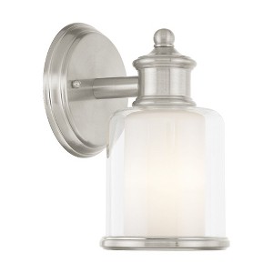 Livex Lighting Middlebush 1 - Light Wall Light in  Brushed Nickel - 1 of 2