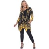 Women's Plus Size Paisley Scoop Neck Tunic Top with Pockets - White Mark - 2 of 4