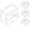 PAGED Modern Computer Desk Wooden Writing Desk Home Office Desks with Three Locking Drawers for Living Room - 4 of 4