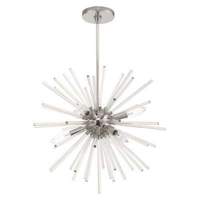 Utopia Polished Chrome 6-Light Indoor/Outdoor Modern Chandelier