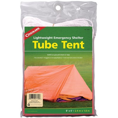 Coghlan's Lightweight Emergency Shelter Tube Tent, 2 Person, Ground Sheet/Tarp