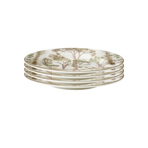 Spode Kit Kemp 8.75" Tall Trees Salad Plate (Set of 4) | Enchanted Forest Design | Porcelain | Dishwasher & Microwave Safe - 1 of 4