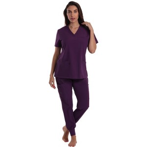 Just Love Women's V-Neck Scrub Set with Jogger Pants  Comfortable and Stylish Medical Uniform - 1 of 3