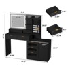 Large Makeup Vanity with Jewelry Storage, Lots Shelves & Power Strip, Dressing Table - 2 of 4