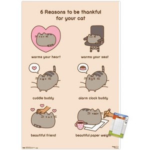 Trends International Pusheen - Thankful Unframed Wall Poster Prints - 1 of 4