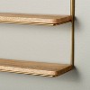 16" Wood & Brass Double Wall Shelf - Hearth & Hand™ with Magnolia - image 3 of 3