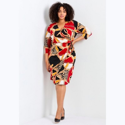Avenue Deanna Wrap Lace Dress