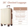 Gulches Hardshell Luggage, Lightweight Durable ABS Suitcases with Double Wheels, Expandable 28-inch Checked Luggage 28" (Single Luggage) - 4 of 4
