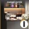 Kitchen Pantry Cabinet with Charging Station, LED Lights & Glass Doors, Tall Storage Cabinet - 3 of 4