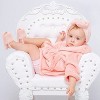 Baby Girls Bathrobe Towel, Slippers and Turban, Bath Robe Spa Set for infants 0-24 Months - 3 of 3