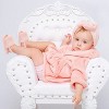 Baby Girls Bathrobe Towel, Slippers and Turban, Bath Robe Spa Set for infants 0-24 Months - image 3 of 3