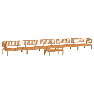 vidaXL Patio Pallet Sofa Set - 6-Piece Acacia Wood Lounge - Modular Outdoor Garden/Patio Furniture - Brown Finish - 1 of 4