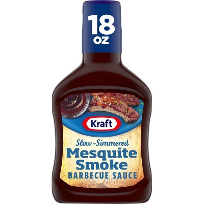 Kraft Mesquite Smoke Slow-Simmered BBQ Barbecue Sauce (18 oz Bottle)