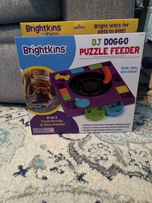 Brightkins DJ Doggo Puzzle Feeder - Dog Toy Treat Dispenser, Multi-color  Jigsaw for Puppy Enrichment & Birthdays