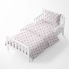 Bacati - Stars Pink Ikat Muslin 4 pc Toddler Bedding Set.. - 2 of 4