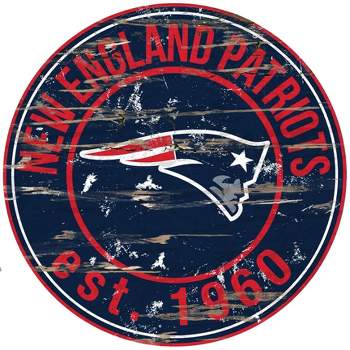 NFL Fan Creations Round Distressed Sign
