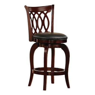 24" Parma Swivel Counter Height Barstool Chocolate - Inspire Q