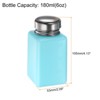 Unique Bargains Plastic Makeup Remover Nail Polish Push Down Alcohol Dispenser Bottles 3 Pcs 6oz Blue - 2 of 4