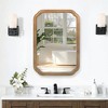 Vynxaria 29.72*19.69 inches Functional Mirror with Cabinet, Wood Framed Bathroom Wall Cabinet with Mirror and Adjustable Shelves - 3 of 4