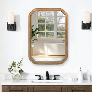 29.72*19.69in Functional Mirror with Cabinet, Wood Framed Bathroom Wall Cabinet with Mirror and Adjustable Shelves, Wall Mounted Mirror - 1 of 1