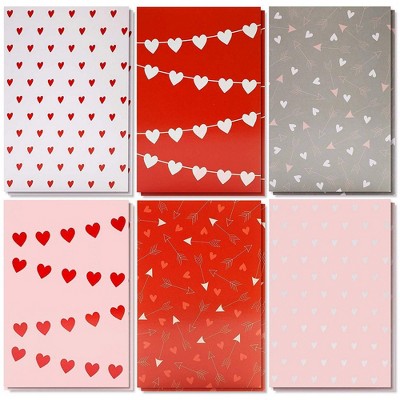 Best Paper Greetings 36 Pack Valentine’s Day Greeting Cards, Heart Patterned Cards with Red Envelopes, 4 x 6 In