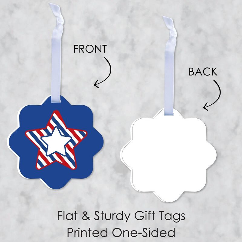 Big Dot of Happiness 4th of July - Assorted Hanging Independence Day Favor Tags - Gift Tag Toppers - Set of 12, 5 of 9